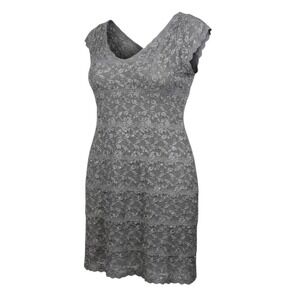 ONYX Nite Dark Gray Lace Sparkly Sequin Dress Cottage Fairy Feminine Size 20W